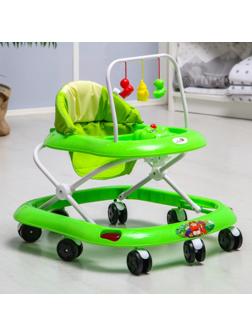 Ходунки «Маленький водитель», 8 колес, муз., зеленый