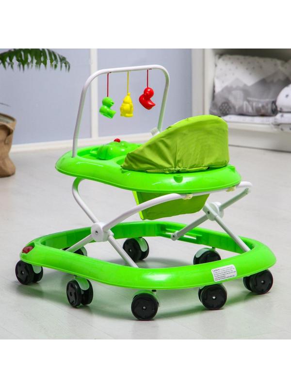 Ходунки «Маленький водитель», 8 колес, муз., зеленый