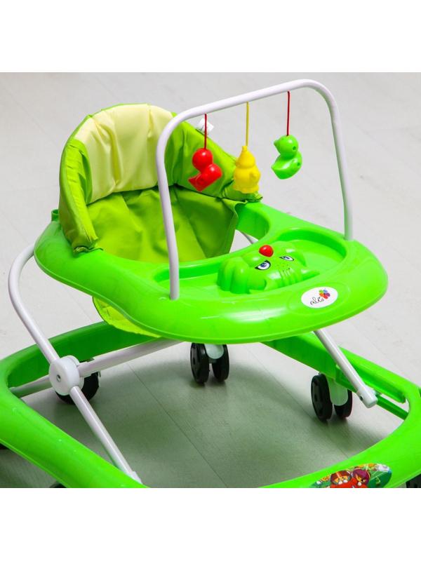 Ходунки «Маленький водитель», 8 колес, муз., зеленый