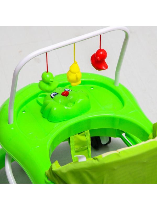 Ходунки «Маленький водитель», 8 колес, муз., зеленый