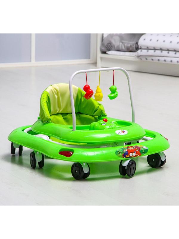 Ходунки «Маленький водитель», 8 колес, муз., зеленый