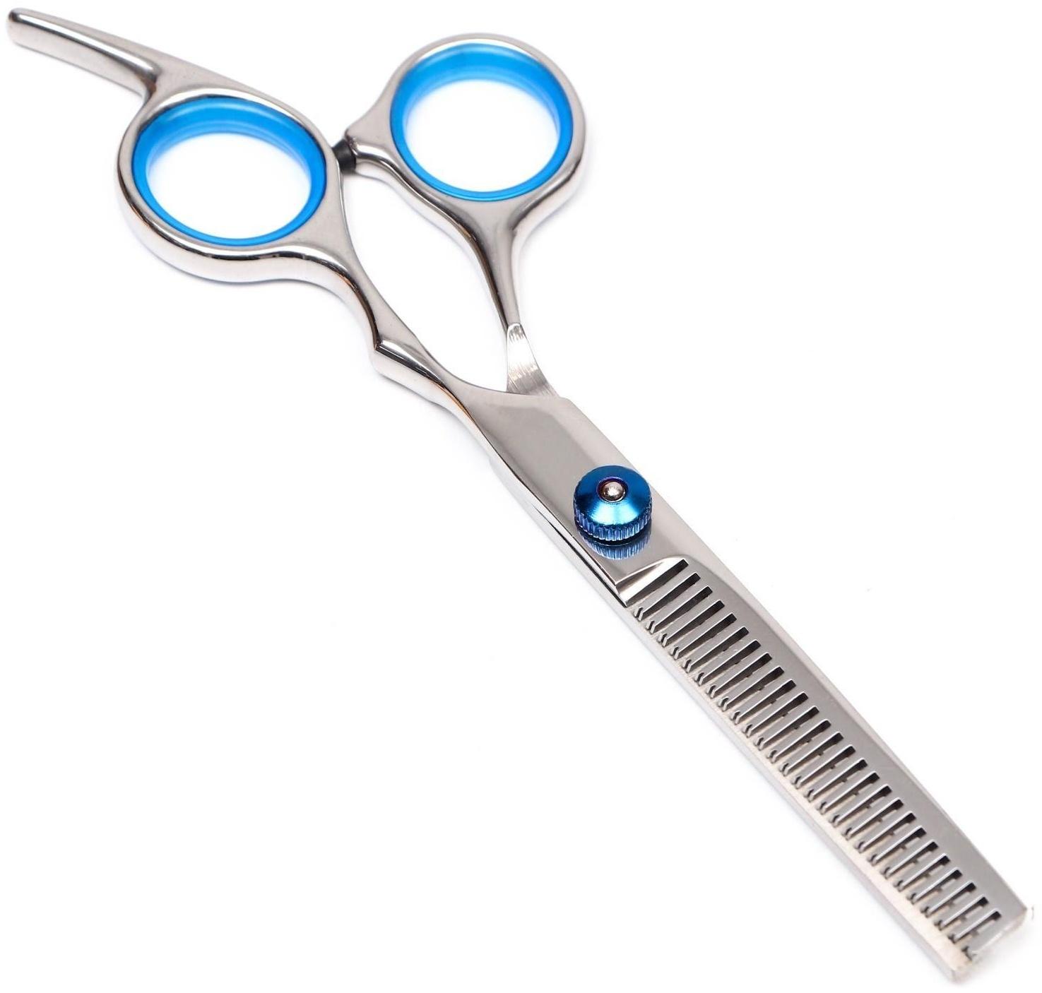 Ножницы филировочные для животных с упором для пальца