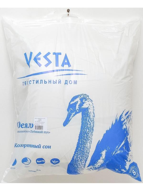 Одеяло зимнее 172х205 см, иск. лебяжий пух, ткань глосс-сатин, п/э 100%