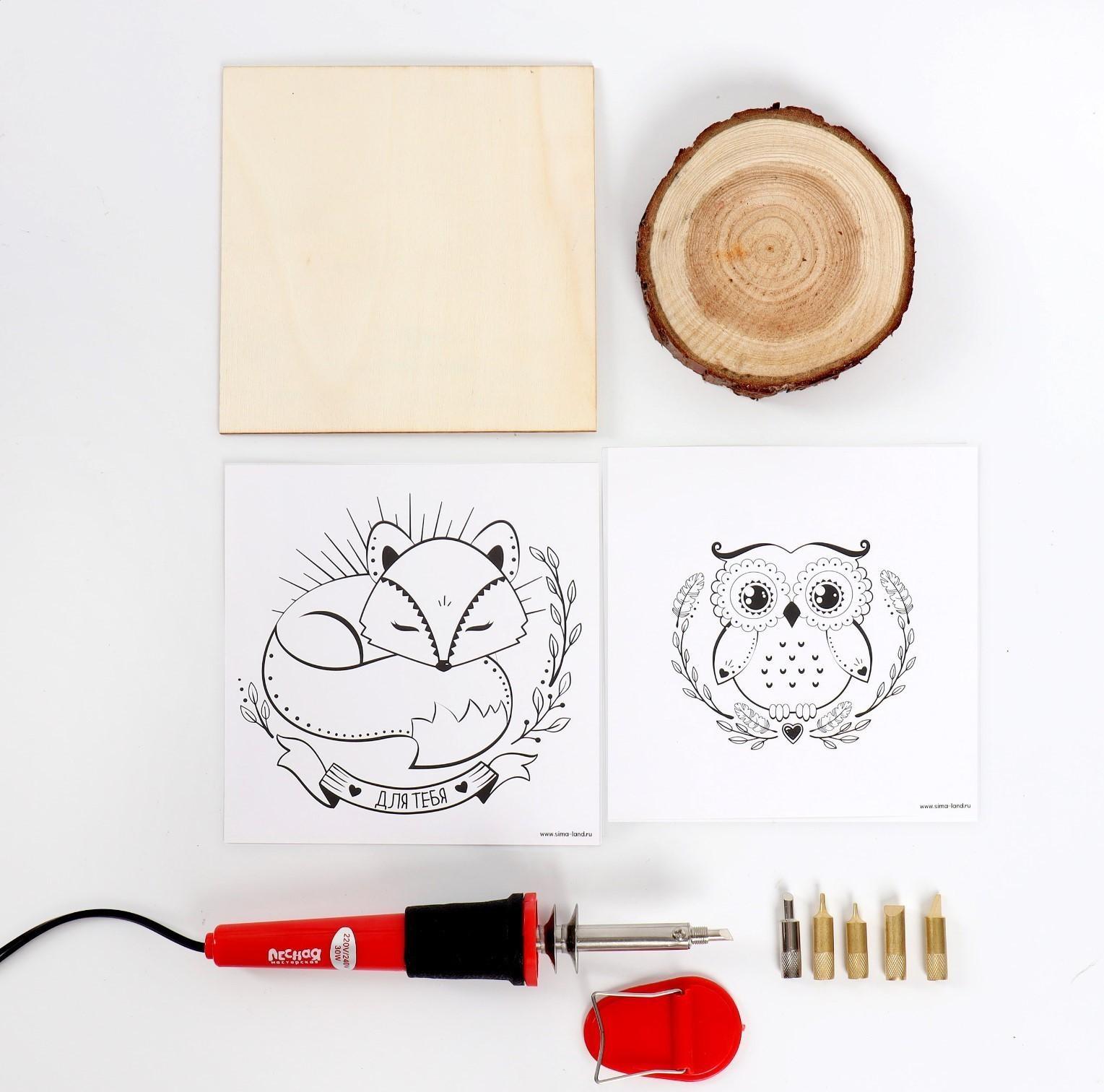 Набор для выжигания и росписи по дереву «Для тебя»