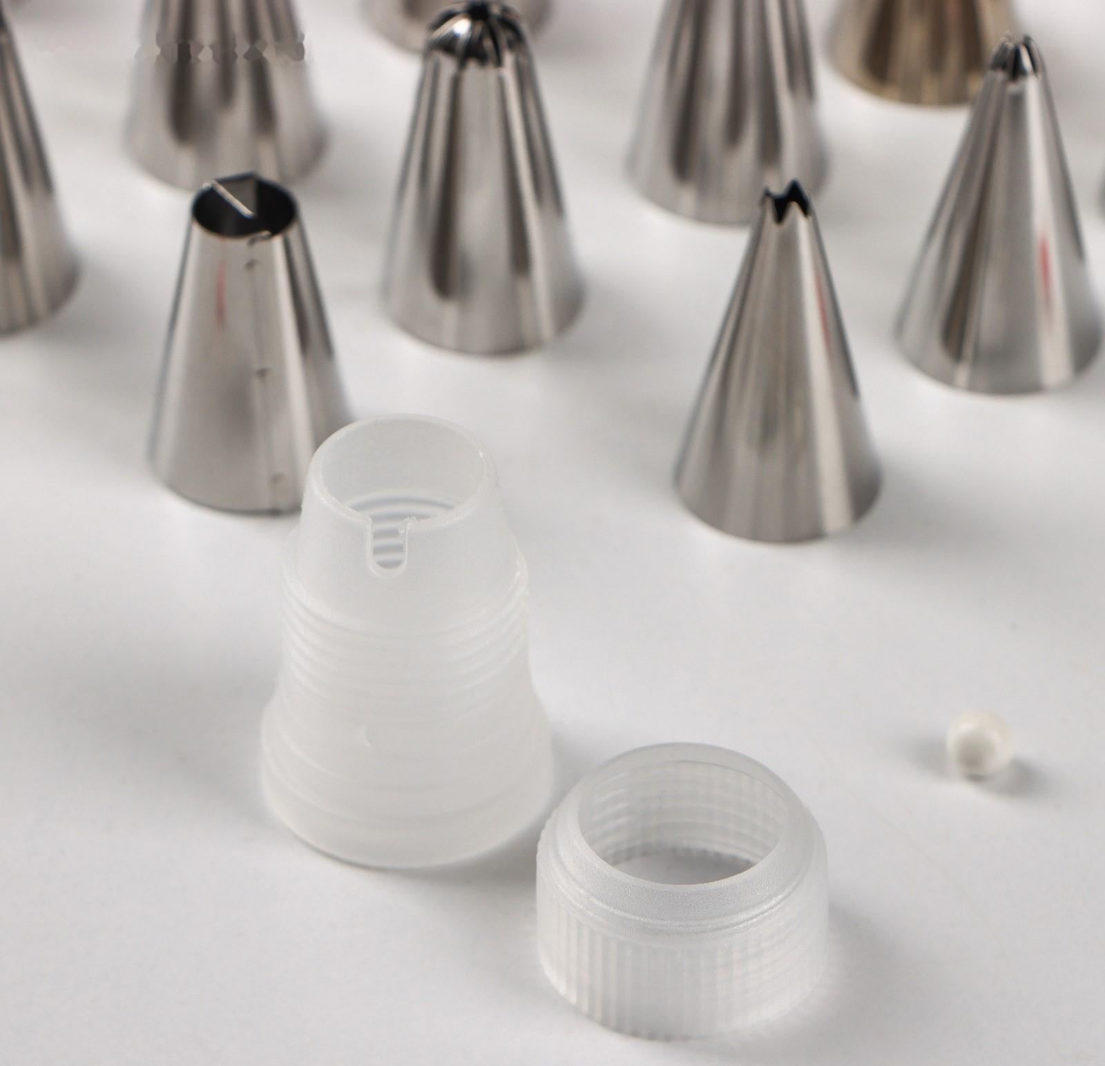 Набор насадок кондитерских, 42 шт, d=1,7 см, адаптер, в кейсе, насадки в ассортименте