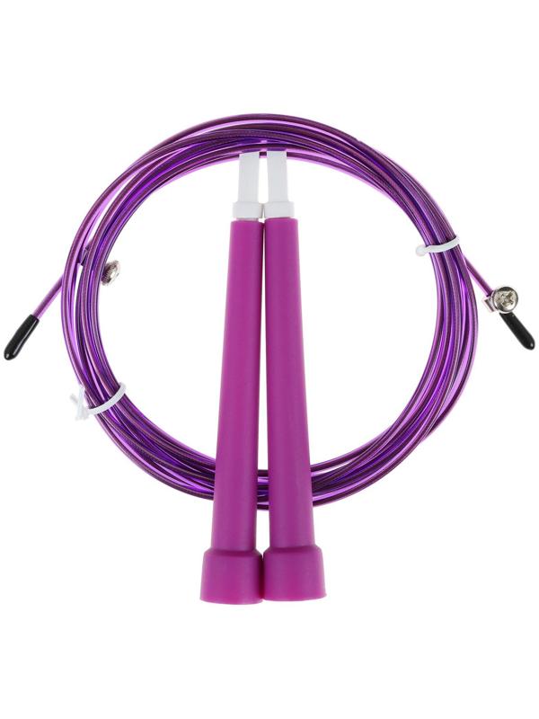 Набор для фитнеса: эспандер ленточный, скакалка скоростная, цвет фиолетовый