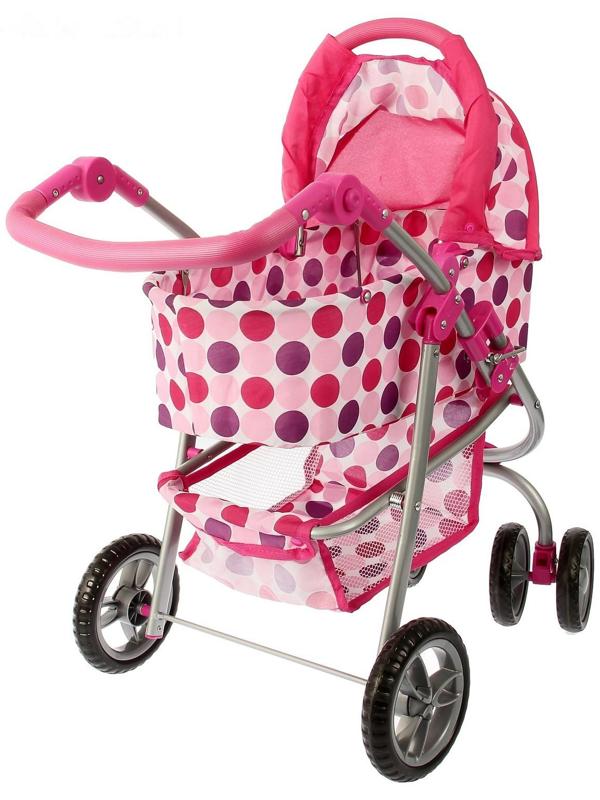 Коляска для кукол зима-лето 2 в 1, регулирует ручка, металлический каркас