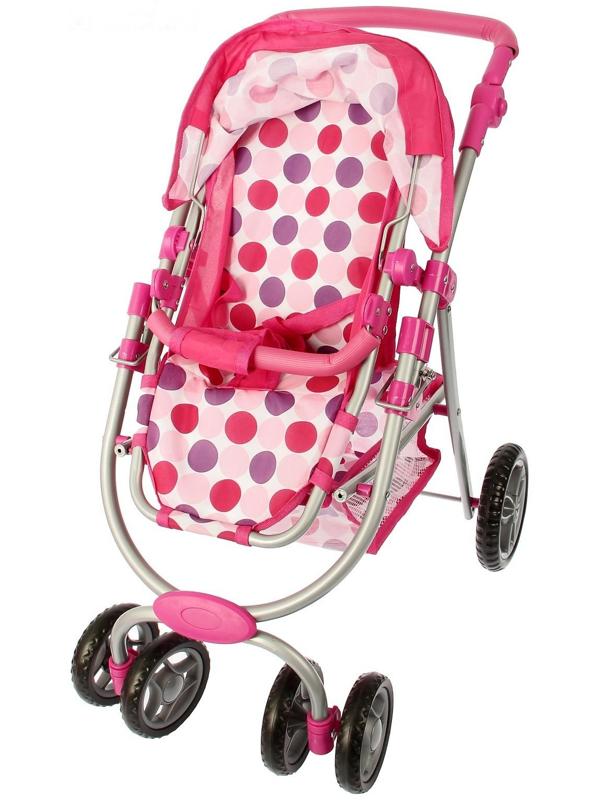 Коляска для кукол зима-лето 2 в 1, регулирует ручка, металлический каркас