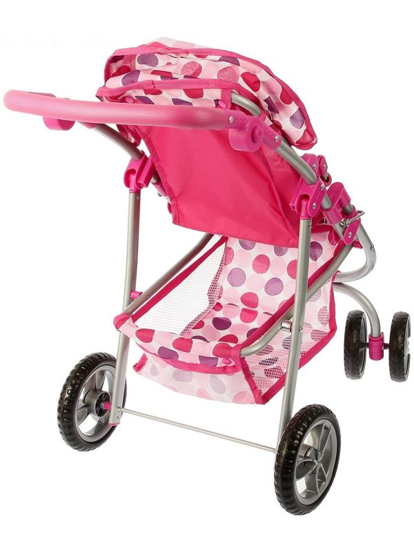 Коляска для кукол зима-лето 2 в 1, регулирует ручка, металлический каркас