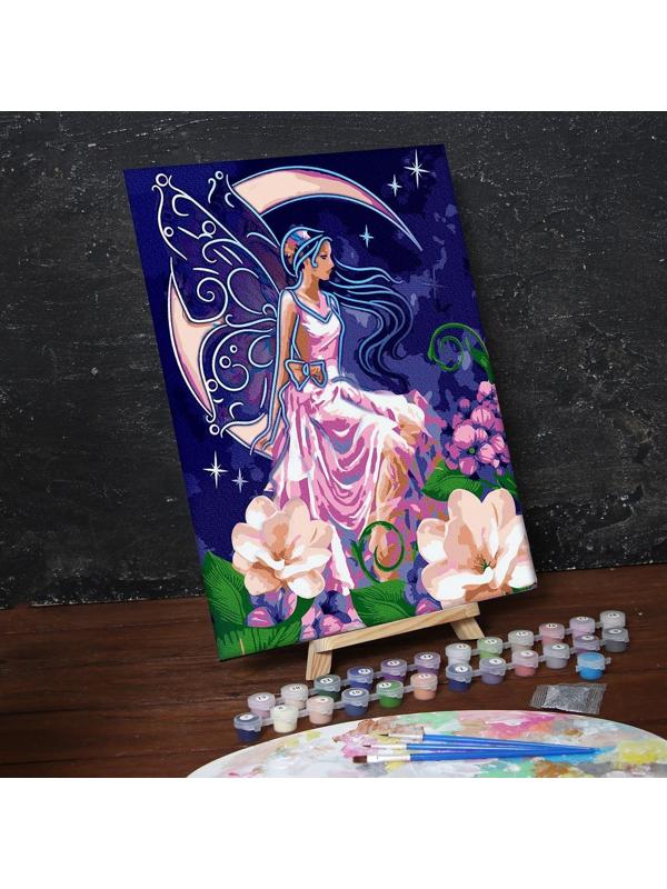 Лунная роспись по номерам без подрамника 