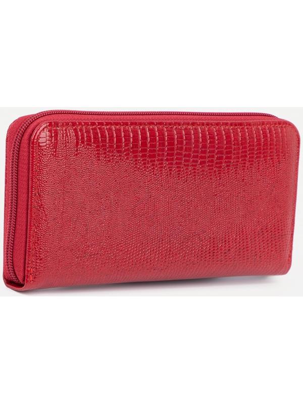 Кошелёк на молнии, с ручкой, цвет красный
