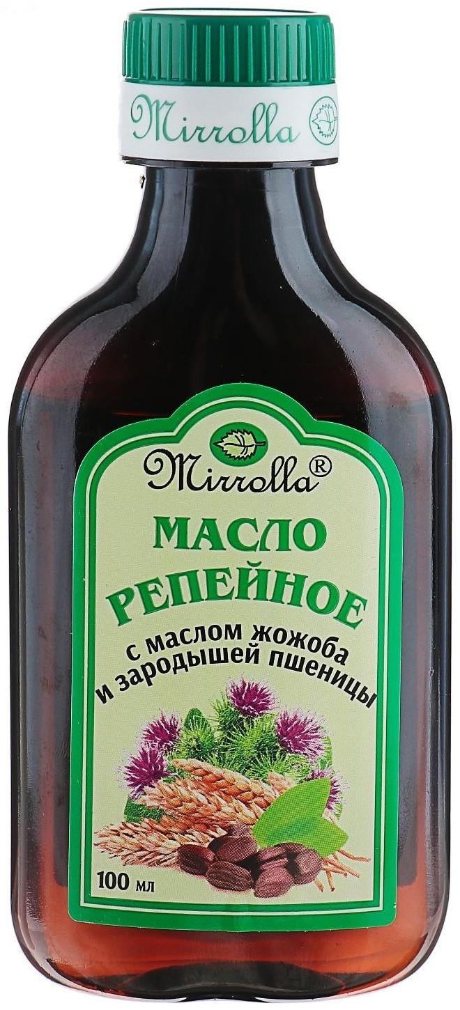 Репейное масло Mirrolla с маслом жожоба и зародышей пшеницы, 100 мл