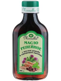 Репейное масло Mirrolla с маслом жожоба и зародышей пшеницы, 100 мл