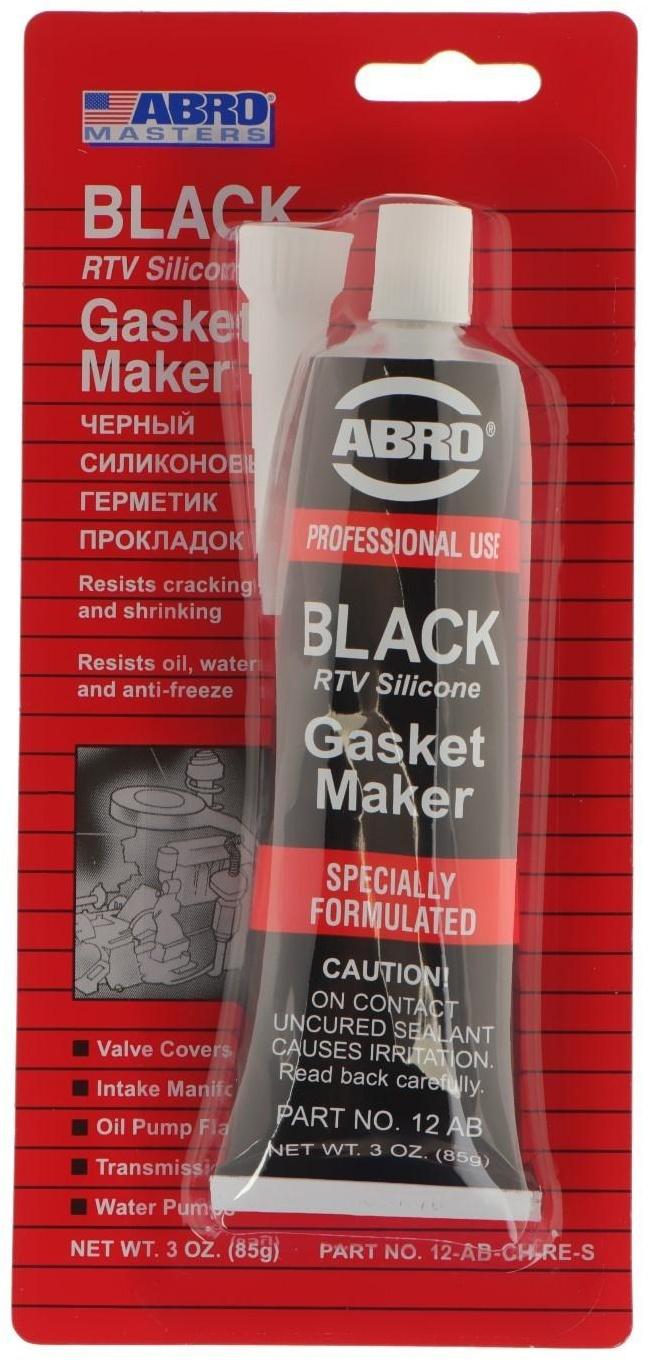 Герметик прокладок ABRO MASTERS черный, силиконовый, 85 г, 12-AB-CH-RE-S