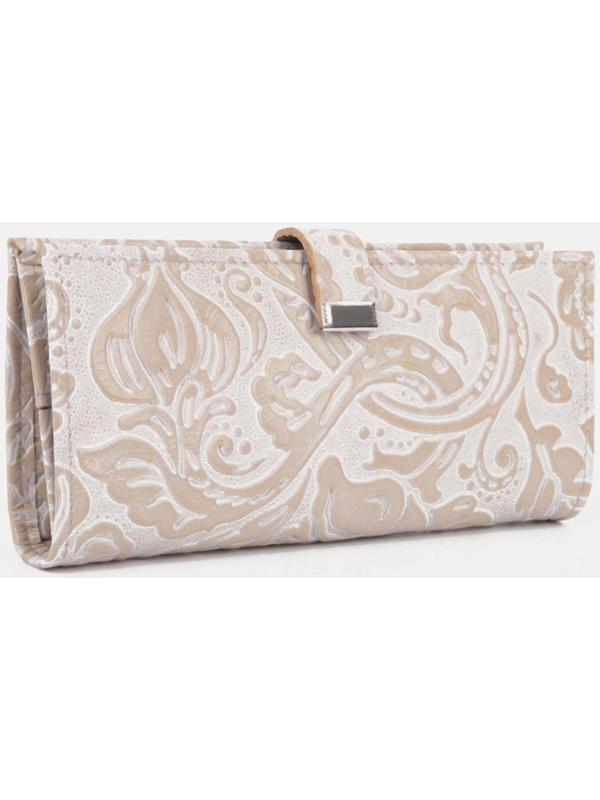 Кошелёк на кнопке, цвет бежевый