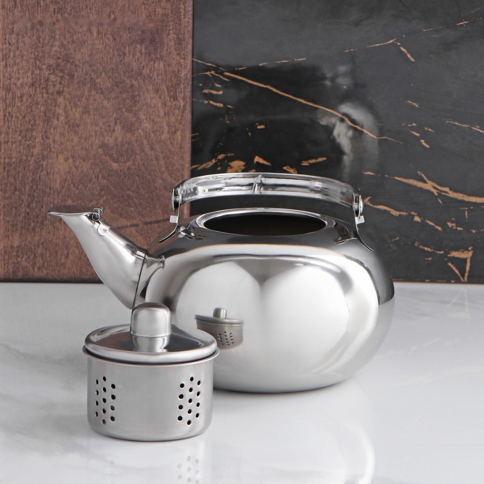 Чайник из нержавеющей стали «Арес», 1,2 л, металлическое сито