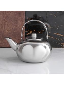 Чайник из нержавеющей стали «Арес», 1,2 л, металлическое сито