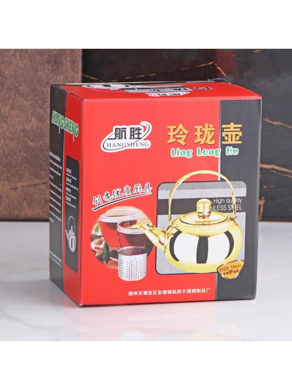 Чайник из нержавеющей стали «Арес», 1,2 л, металлическое сито