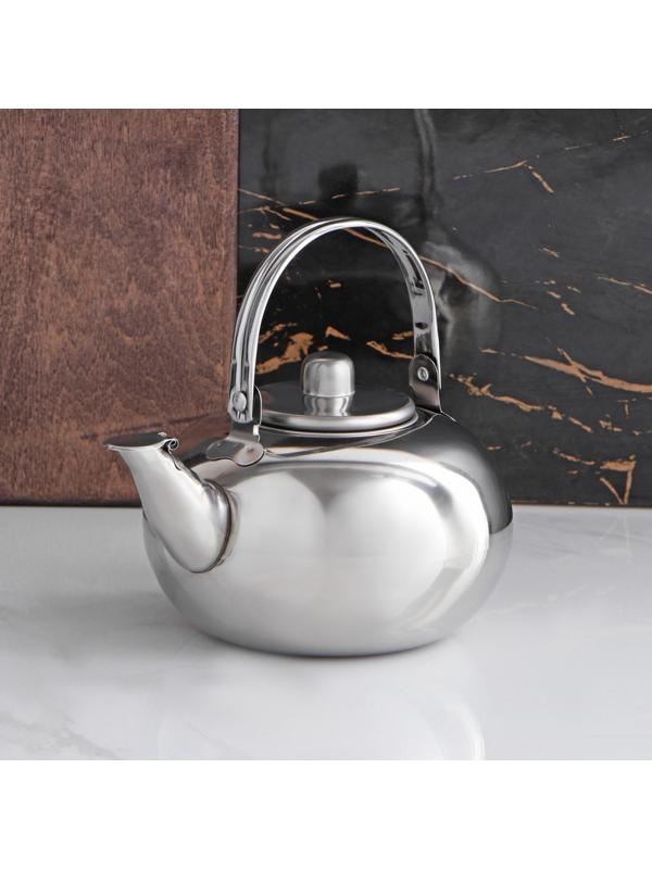 Чайник из нержавеющей стали «Арес», 1,2 л, металлическое сито