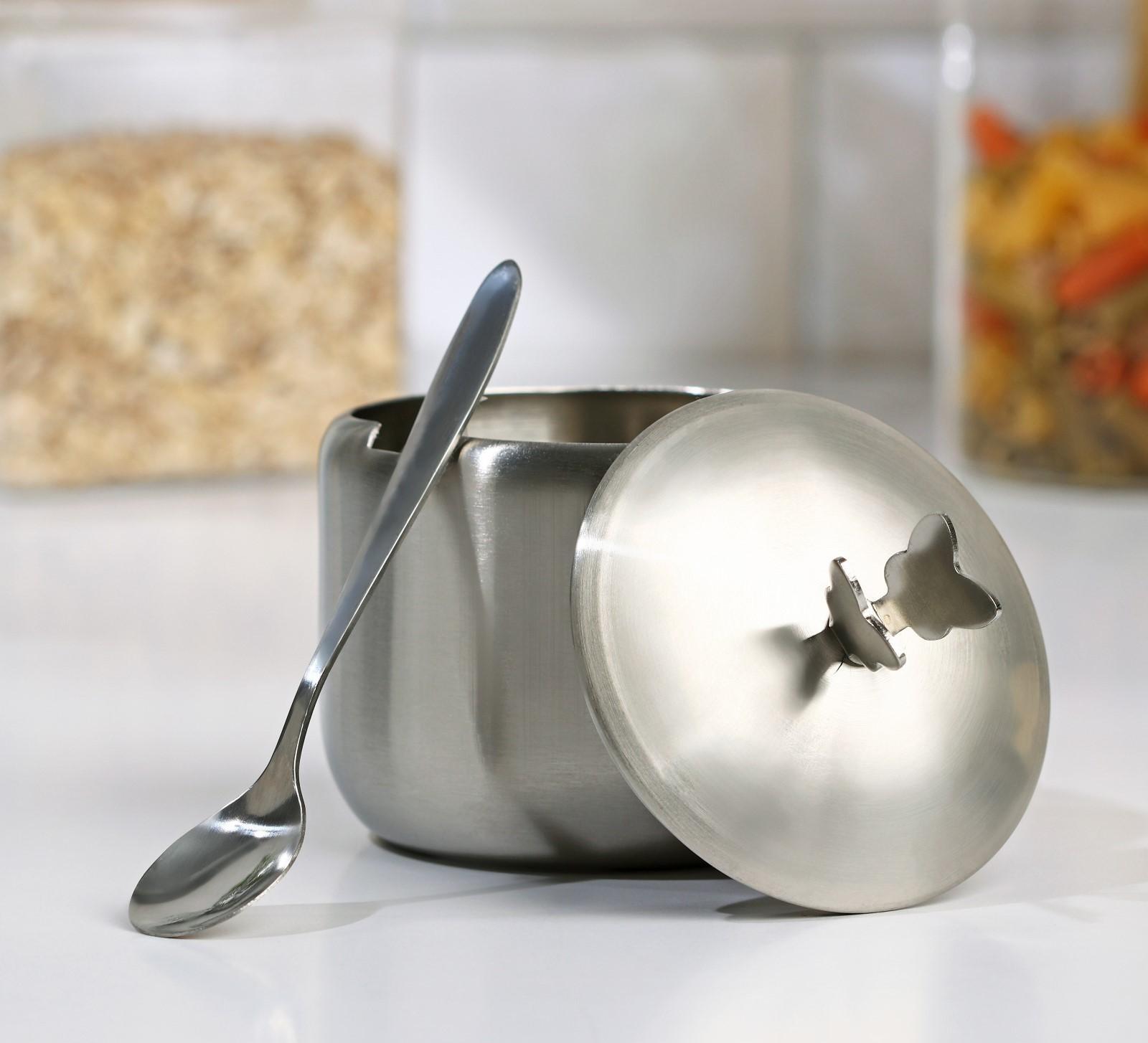 Сахарница из нержавеющей стали «Нежа», 300 мл, 8,5×9,5 см