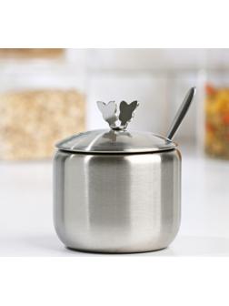 Сахарница из нержавеющей стали «Нежа», 300 мл, 8,5×9,5 см