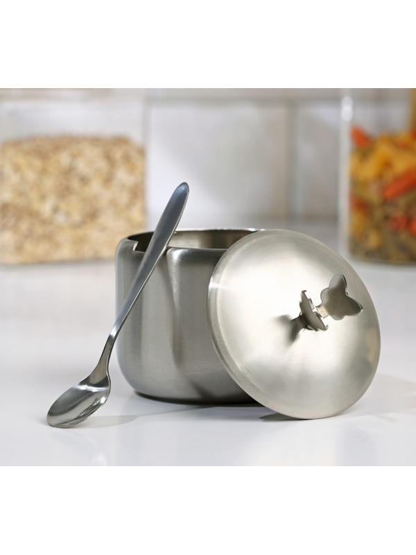 Сахарница из нержавеющей стали «Нежа», 300 мл, 8,5×9,5 см