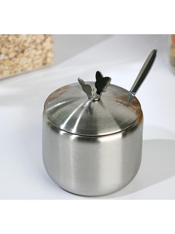 Сахарница из нержавеющей стали «Нежа», 300 мл, 8,5×9,5 см