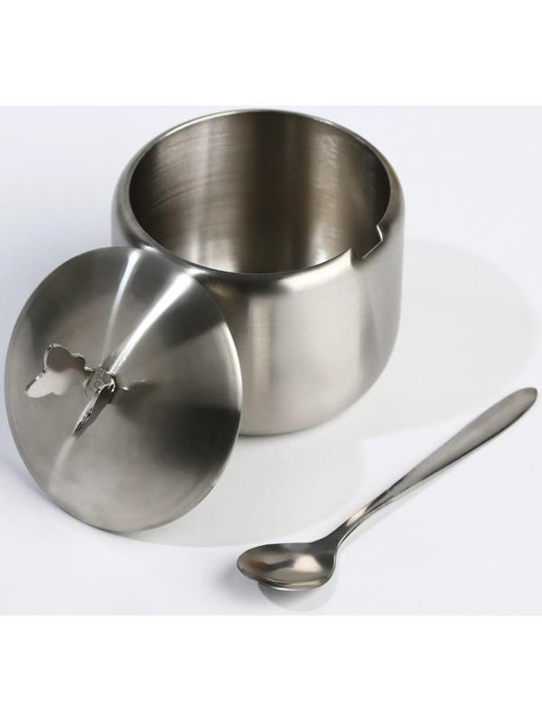 Сахарница из нержавеющей стали «Нежа», 300 мл, 8,5×9,5 см