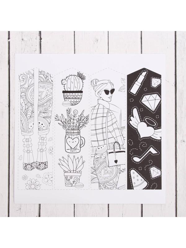 Раскраска - антистресс, альбом Insta-girl, 20 стр.