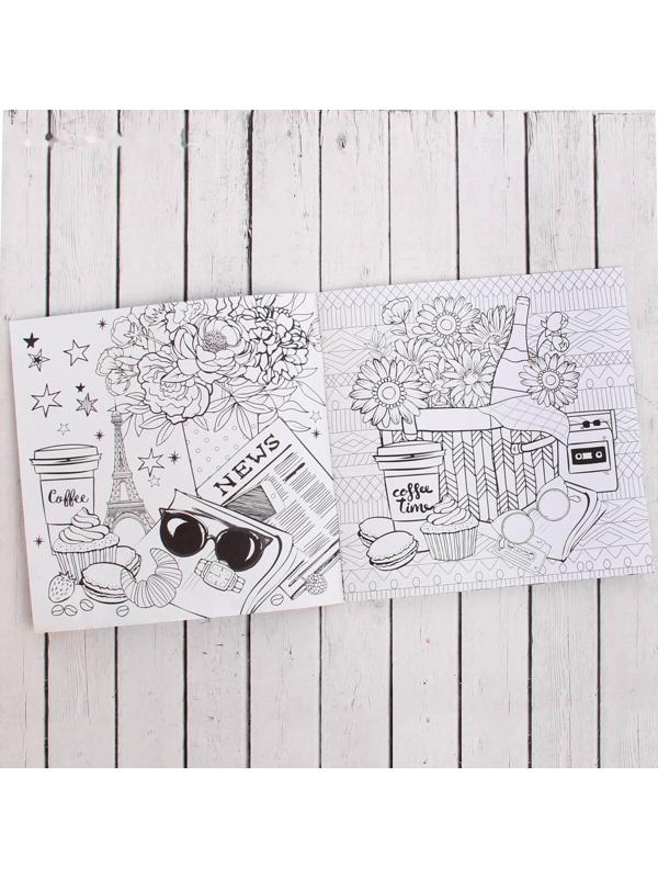 Раскраска - антистресс, альбом Insta-girl, 20 стр.