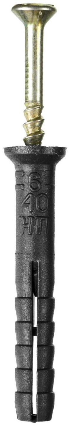 Дюбель-гвоздь STAYER Master, 6 x 40 мм, потайной бортик, полипропилен., в упаковке 125 шт.