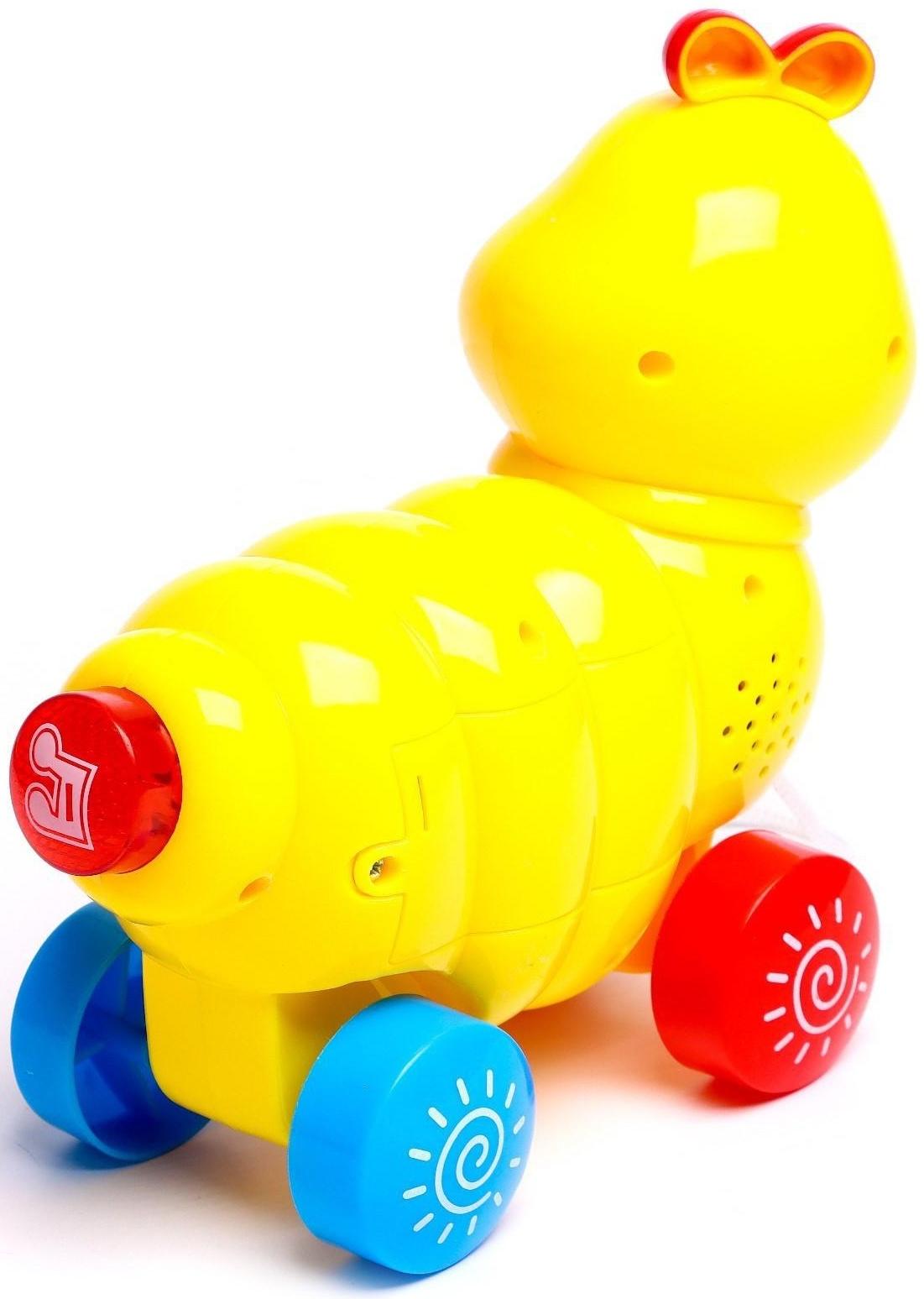 Каталка на верёвке «Забава», световые и звуковые эффекты, МИКС