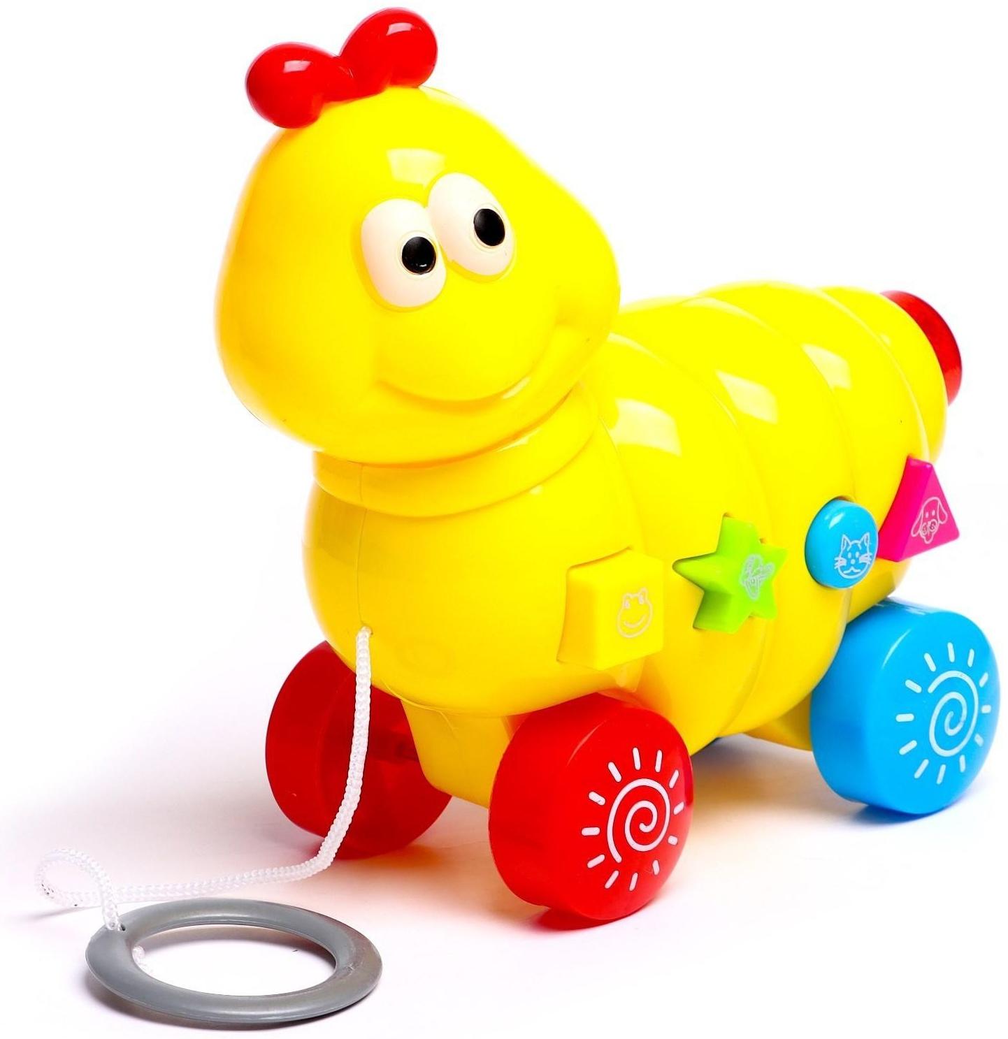 Каталка на верёвке «Забава», световые и звуковые эффекты, МИКС