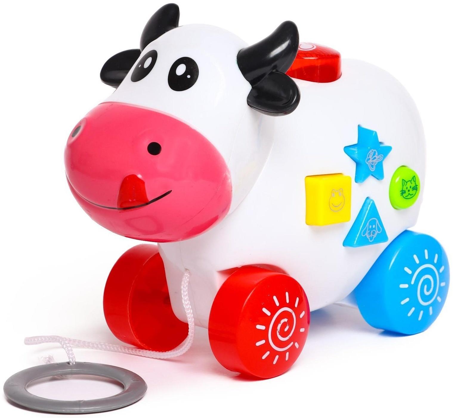 Каталка на верёвке «Забава», световые и звуковые эффекты, МИКС