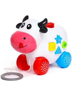 Каталка на верёвке «Забава», световые и звуковые эффекты, МИКС