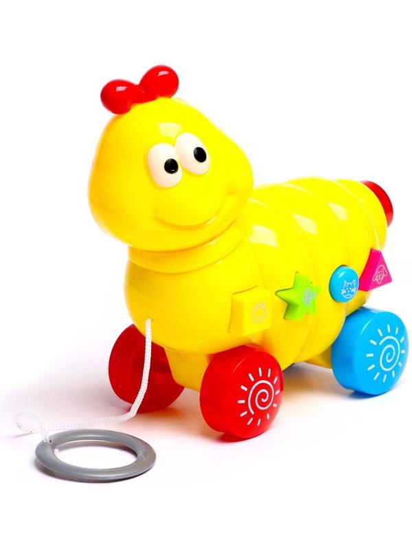 Каталка на верёвке «Забава», световые и звуковые эффекты, МИКС