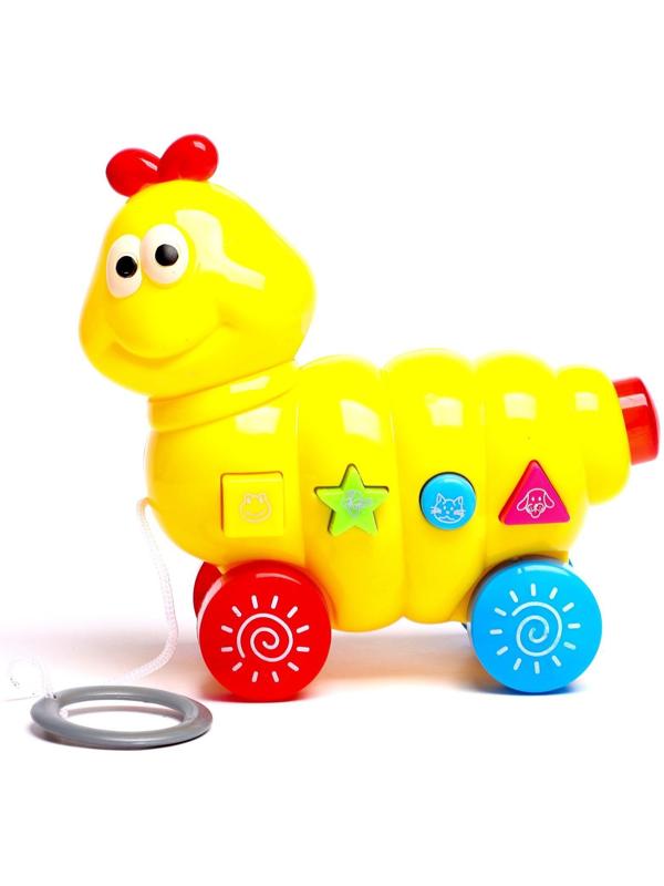 Каталка на верёвке «Забава», световые и звуковые эффекты, МИКС