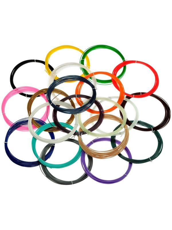 Пластик UNID PLA-20, для 3Д ручки, 20 цветов в наборе, по 10 метров