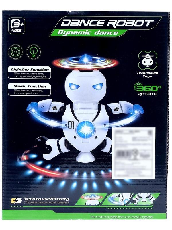 Робот «Танцор», ездит, произвольное движение, световые и звуковые эффекты, работает от батареек