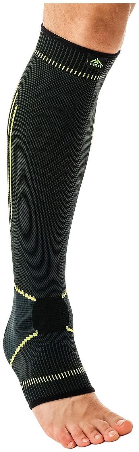 Суппорт голени, размер универсальный (1 шт), цвет чёрный/салатовый