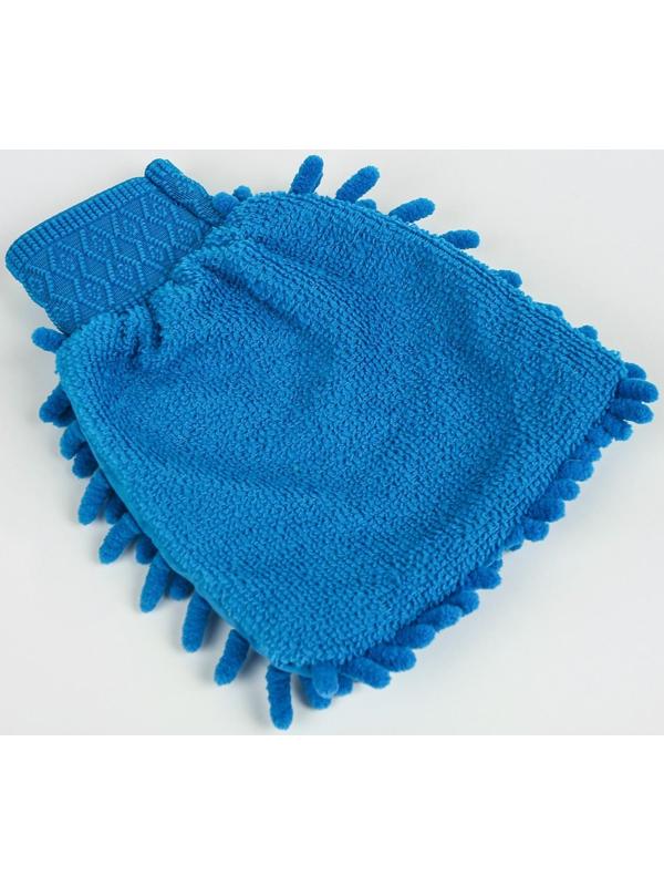 Варежка для уборки авто TORSO, односторонняя, 17×13.5 см, микс