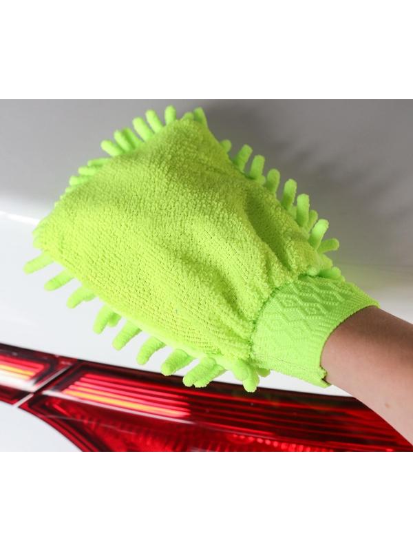 Варежка для уборки авто TORSO, односторонняя, 17×13.5 см, микс