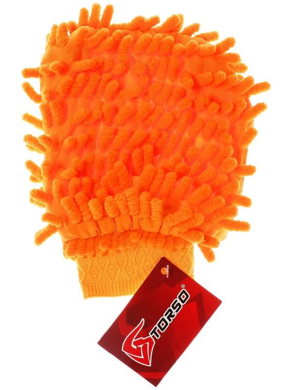Варежка для уборки авто TORSO, односторонняя, 17×13.5 см, микс