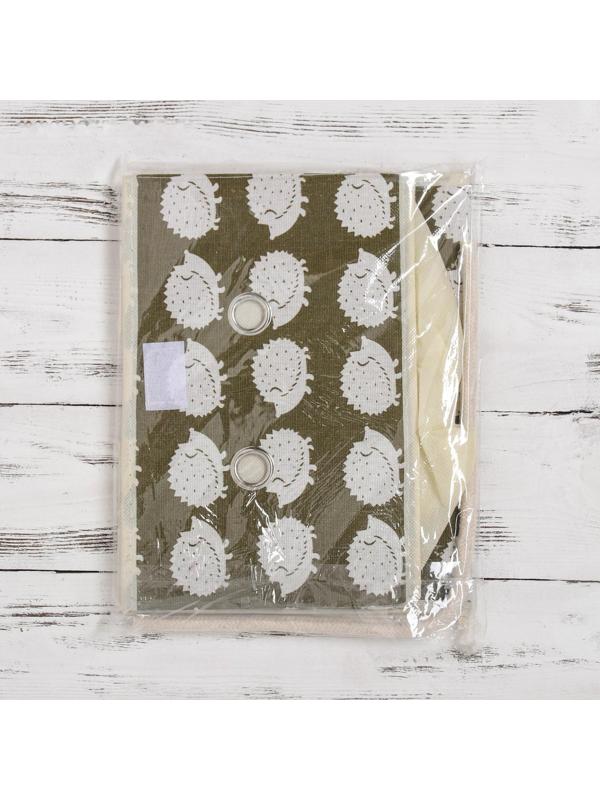 Короб стеллажный для хранения с крышкой «Ёжики», 25×20×17 см, цвет зелёный