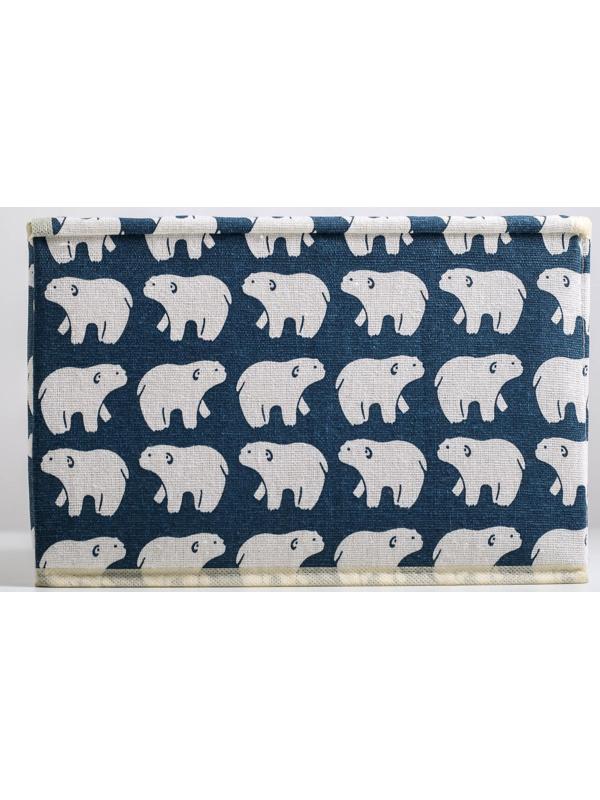 Короб стеллажный для хранения с крышкой «Северные мишки», 25×20×17 см, цвет синий