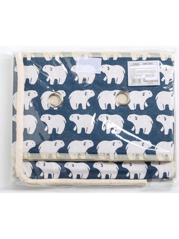 Короб стеллажный для хранения с крышкой «Северные мишки», 25×20×17 см, цвет синий