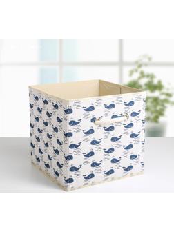 Короб стеллажный для хранения «Киты», 27×27×27 см , цвет белый