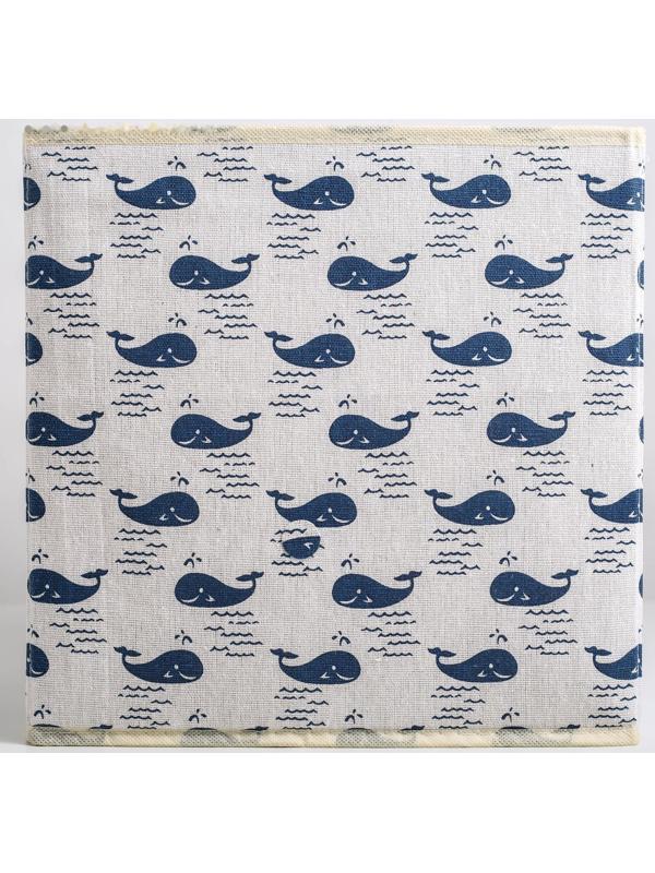 Короб стеллажный для хранения «Киты», 27×27×27 см , цвет белый