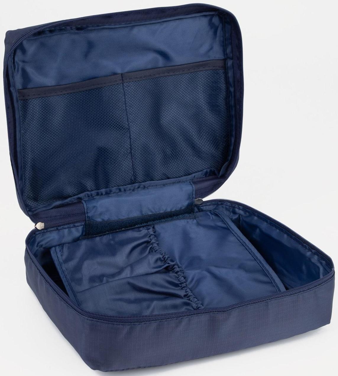 Косметичка на молнии, цвет синий