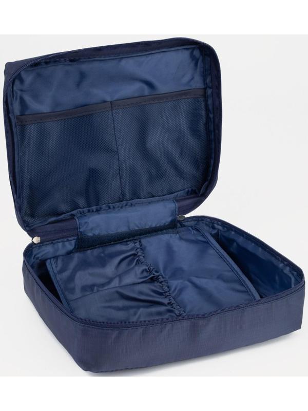 Косметичка на молнии, цвет синий
